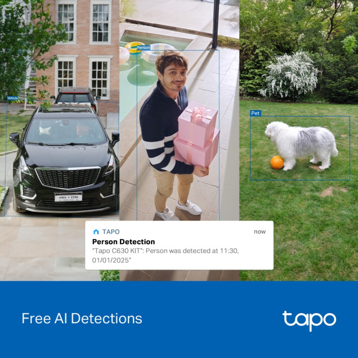Безжична охранителна камера TP-LINK Tapo C630 KIT със соларно захранване, Pan/Tilt, H.264, 6700 mAh вградена батерия - 9
