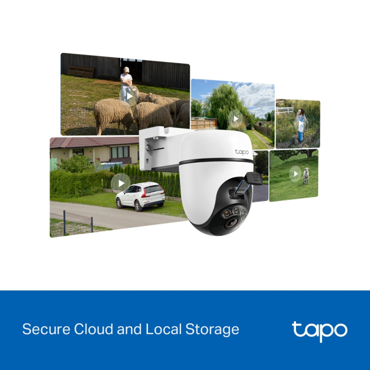 Безжична охранителна камера TP-LINK Tapo C630 KIT със соларно захранване, Pan/Tilt, H.264, 6700 mAh вградена батерия - 12