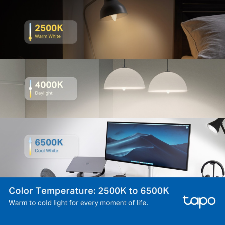Интелигентна крушка TP-Link Tapo L430C (2-pack), многоцветна - 4