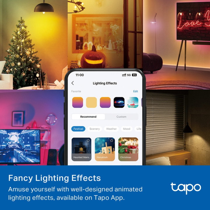 Интелигентна крушка TP-Link Tapo L430C (2-pack), многоцветна - 6