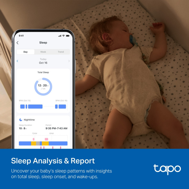 Интелигентна бебефон камера с двойна леща TP-Link Tapo C840 - 10