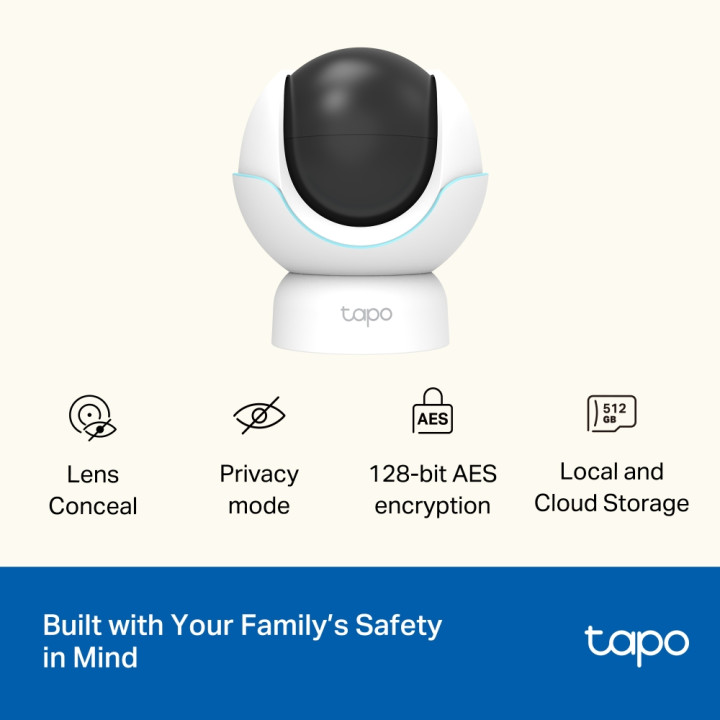 Интелигентна бебефон камера с двойна леща TP-Link Tapo C840 - 15
