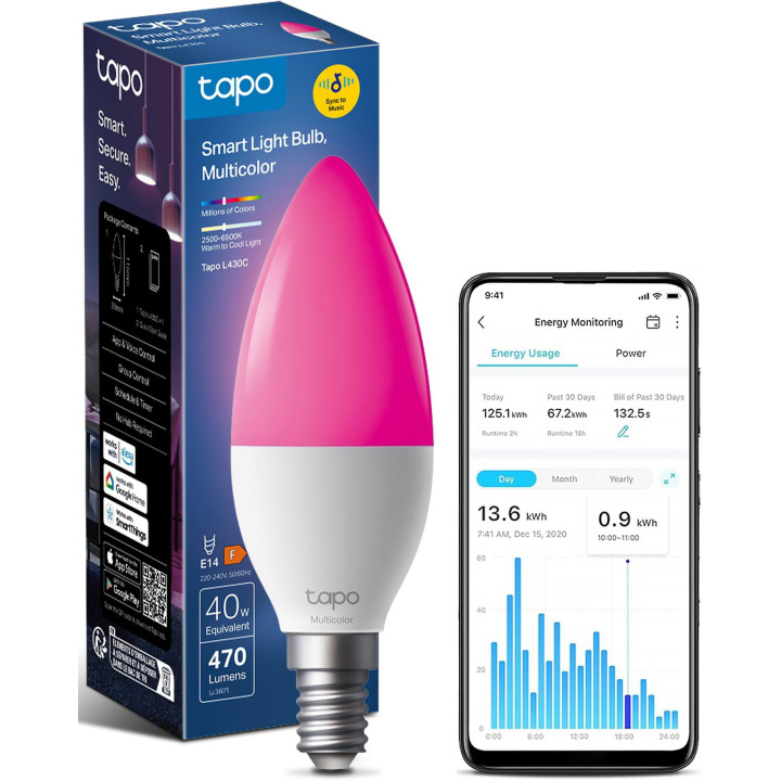 Интелигентна многоцветна електрическа крушка TP-Link Tapo L430C - 1