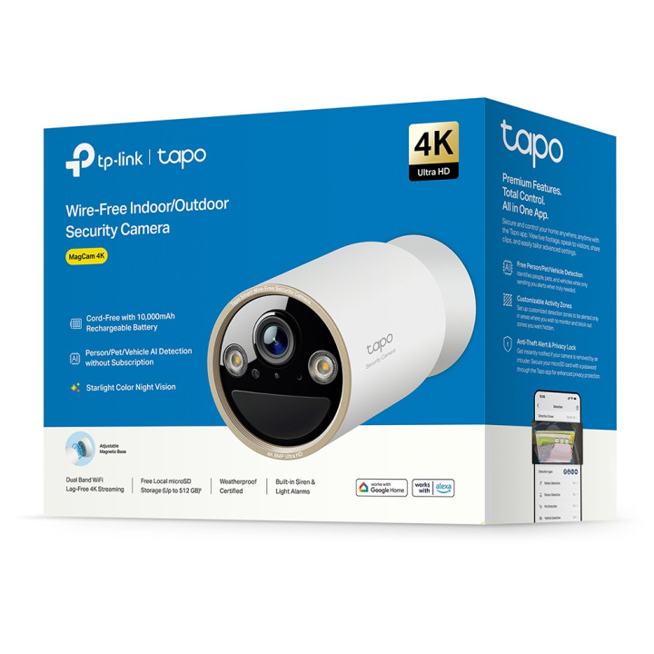 Външни охранителна камера TP-Link Tapo C460, 8MP 4K, батерия 10000 mAh - 11