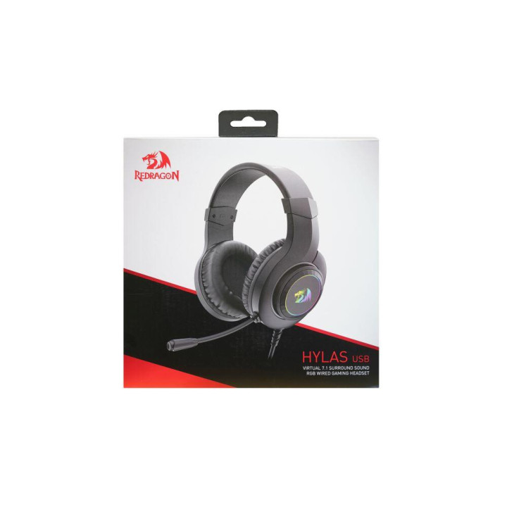 Геймърски слушалки Redragon Hylas H371-RGB, USB, 50mm говорител, RGB осветление - 5