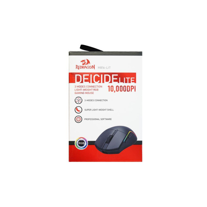 Безжична геймърска мишка Redragon Deicide Lite M816-LIT, до 10000 DPI, RGB осветление - 9