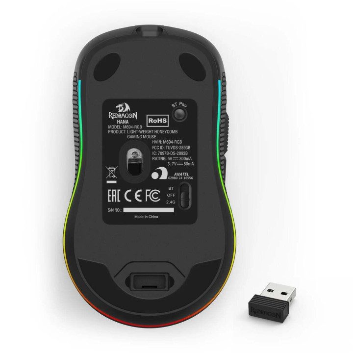 Безжична геймърска мишка Redragon Hana M694-RGB - 9