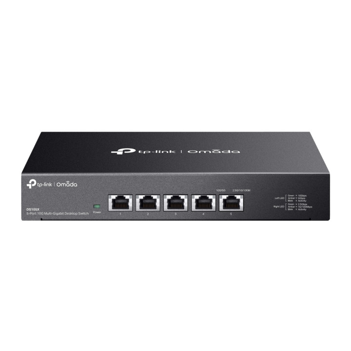 Мрежов комутатор TP-LINK Omada DS105X, 5 портa 10Gbps, Неуправляем - 1