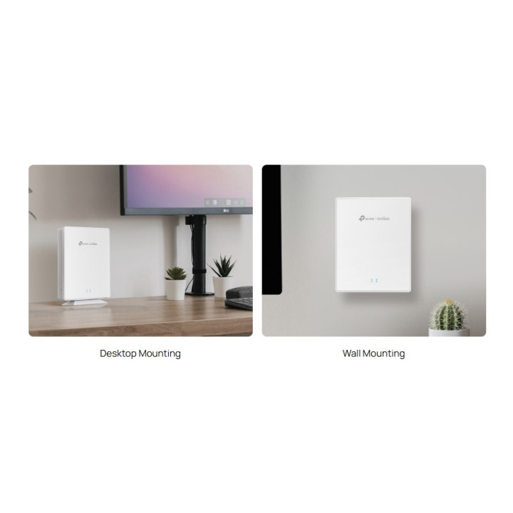 Точка за достъп TP-Link Omada EAP650-Desktop, AX3000 Wi-Fi 6, 2.4/5 GHz, 4× 1Gbps Ethernet - 3