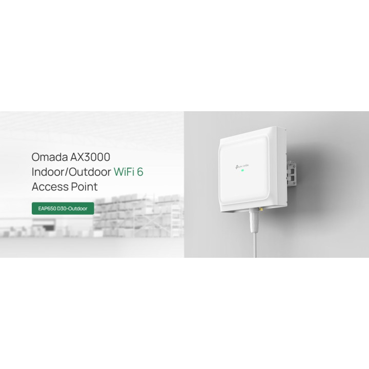 Точка за достъп TP-Link Omada EAP650 D30-Outdoor, WiFi 6 AX3000, Външен монтаж - 2