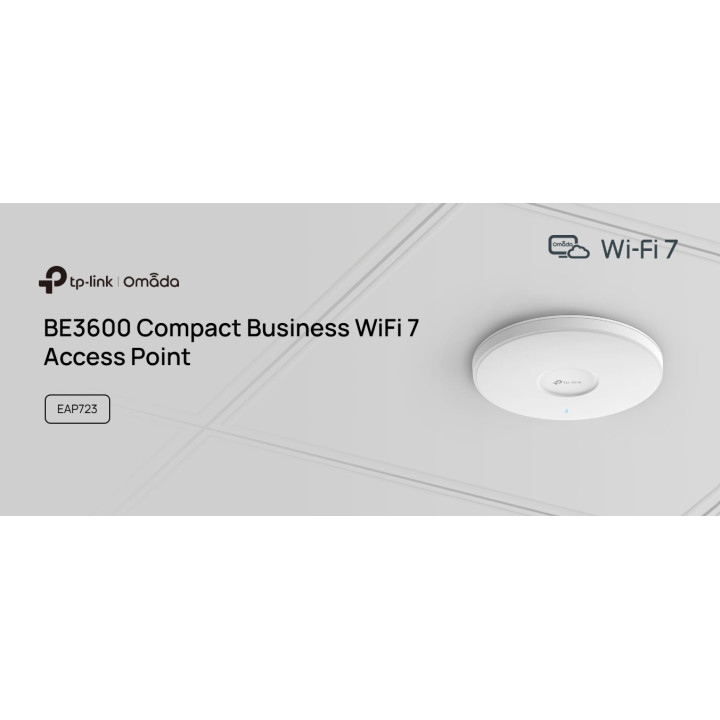 Точка за достъп TP-Link Omada EAP723, Wi-Fi 7 BE3600, 2.4/5 GHz, 2.5G Ethernet - 2