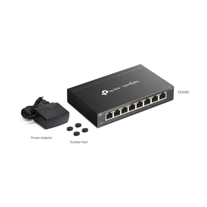 Мрежов комутатор TP-Link Omada ES208G, 8 портa Gigabit, Smart Management, Cloud Access - 7