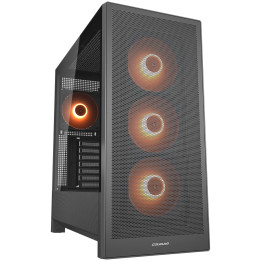 Кутия за компютър COUGAR MX230 RGB, Midi Tower, Black - CGR-2PC8B-RGB - 1