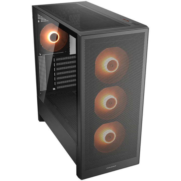 Кутия за компютър COUGAR MX230 RGB, Midi Tower, Black - CGR-2PC8B-RGB - 2