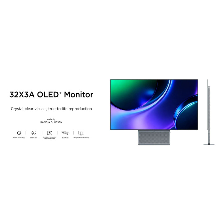 Монитор TCL 32X3A, 32" 4K OLED+, 0.03ms GtG, Infinite Black & Anti-Glare, UHD 240Hz & FHD 480Hz, 98.5% DCI-P399% sRGB - 3