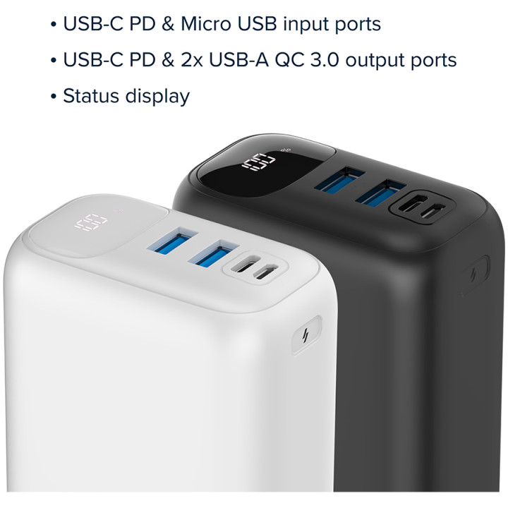 Външна батерия Canyon PB-301 Power bank 30000mAh Li-poly battery - CNE-CPB301B