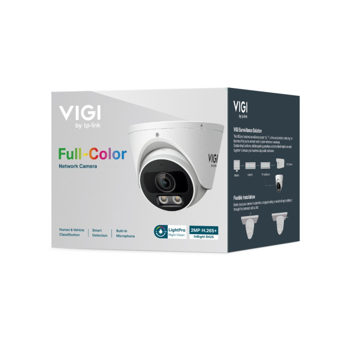 Мрежова камера TP-Link VIGI InSight S425, 2MP пълноцветна, 2.8mm обектив, PoE захранване - 9