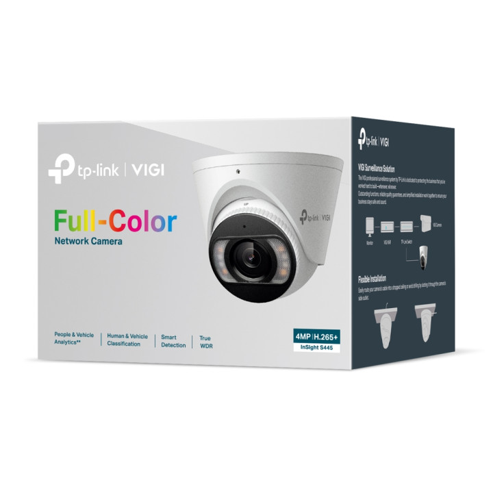 Мрежова камера TP-Link VIGI InSight S445, 4MP, 2688 x 1520, 4mm F1.6, PoE, Бяла - InSight S445(4mm) - 6