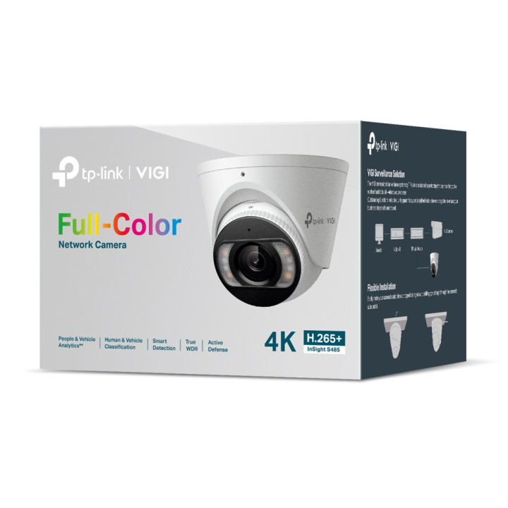 Мрежова камера TP-Link VIGI InSight S485, 8MP, 4mm, Куполна, За външен монтаж - InSight S485(4mm) - 11