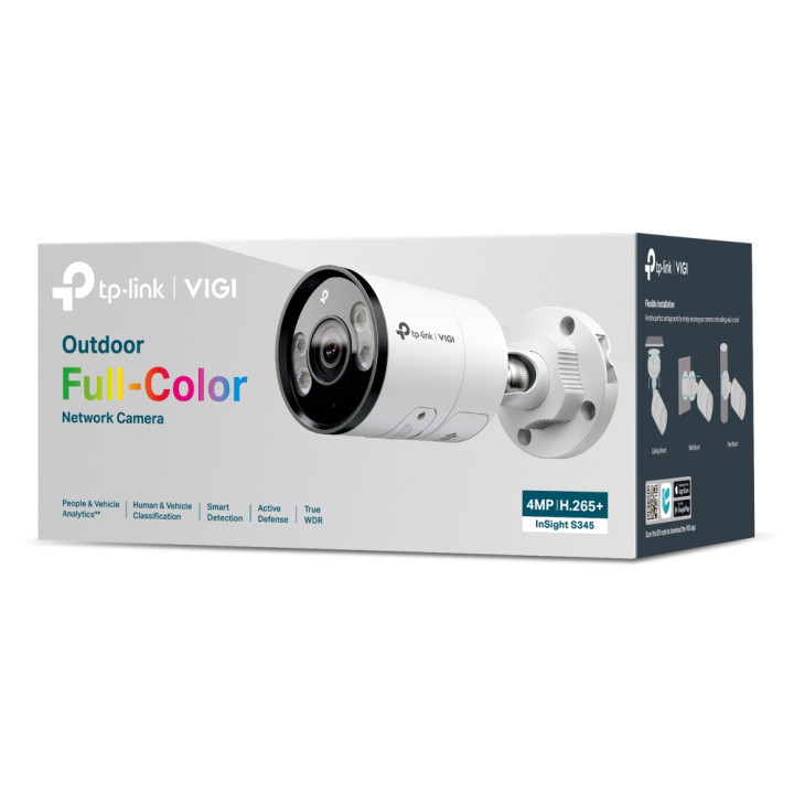 Мрежова камера TP-Link VIGI InSight S345, 4MP, 2688x1520, външна пълноцветна Bullet - InSight S345(6mm) - 7