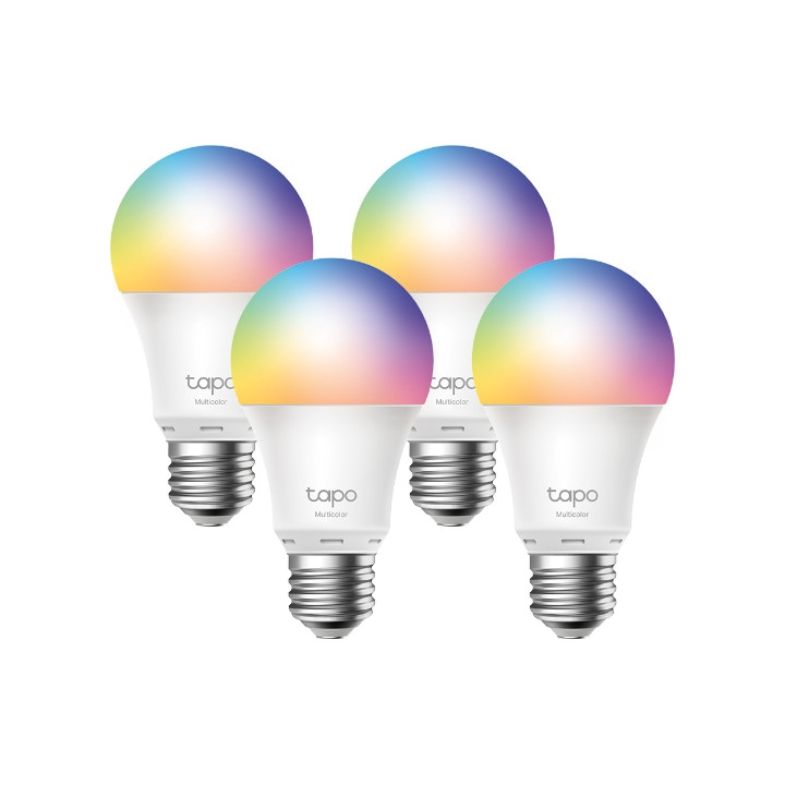 Интелигентна крушка TP-Link Tapo L530E, многоцветна, E27, 16 милиона цвята - Tapo L530E(4-Pack) - 1