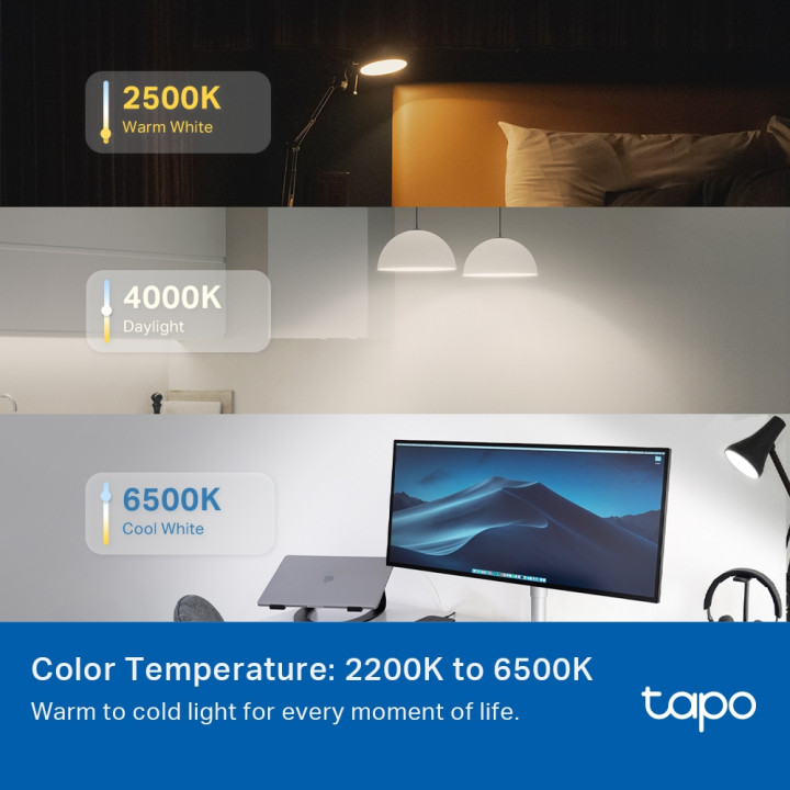 Интелигентна многоцветна крушка TP-Link Tapo L535E, E27, 16 милиона цвята, управление през приложение Kasa Smart - 6