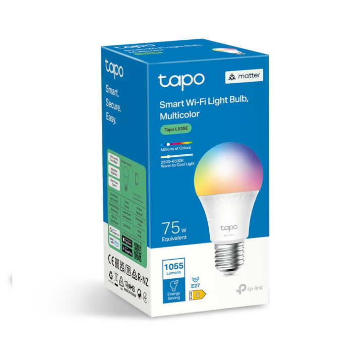 Интелигентна многоцветна крушка TP-Link Tapo L535E, E27, 16 милиона цвята, управление през приложение Kasa Smart - 12