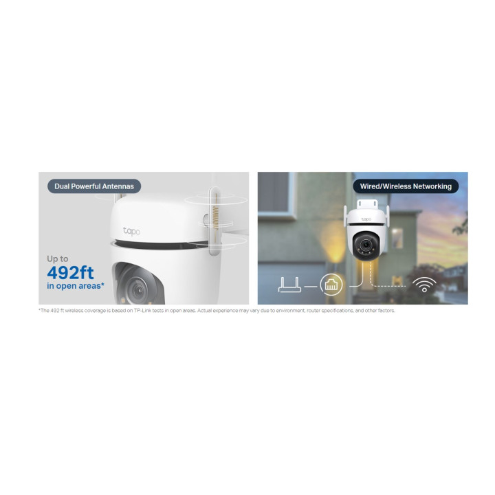 Външни охранителна камера TP-LINK Tapo C520WS, 2K QHD панорамна - 15