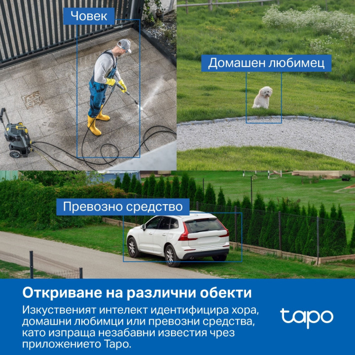 Външна охранителна камера TP-Link Tapo C530WS, 3K 5MP, панорамна - 5