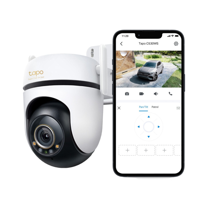 Външна охранителна камера TP-Link Tapo C530WS, 3K 5MP, панорамна - 13