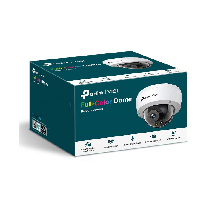 Мрежова камера TP-Link VIGI C250, 5MP, 2.8mm, Куполна, За външни инсталации - VIGI C250(2.8mm) - 12
