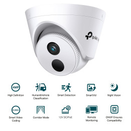 IP мрежова камера TP-Link VIGI C440I, 4MP 2560×1440, IR куполна, 4mm обектив - VIGI C440I(4mm) - 1
