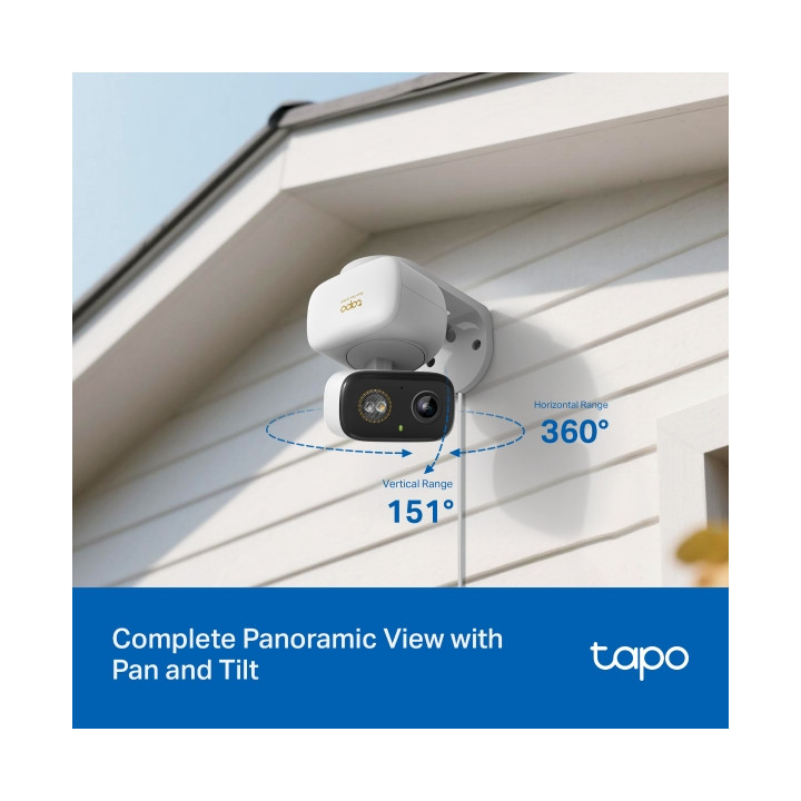 Охранителна камера TP-Link Tapo C236  с 3K 5MP резолюция, 360 градуса панорамно завъртане и IP65 защита - 5