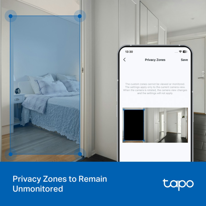 Охранителна камера TP-Link Tapo C236  с 3K 5MP резолюция, 360 градуса панорамно завъртане и IP65 защита - 10