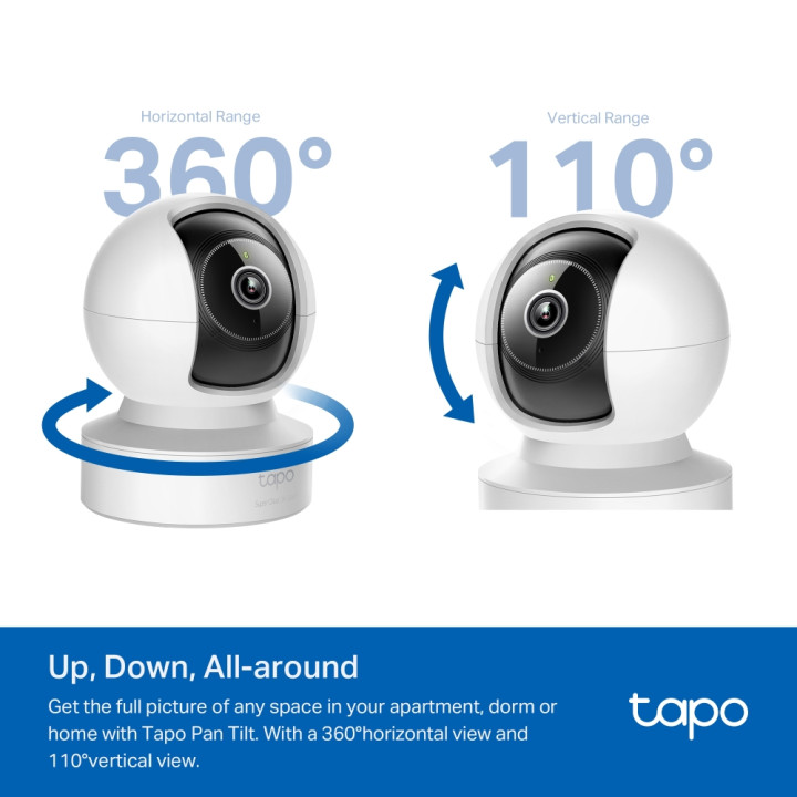 Wi-Fi камера за наблюдение TP-LINK Tapo C232, 1/3" CMOS, 4mm обектив, AI Detection, вътрешен монтаж - 4