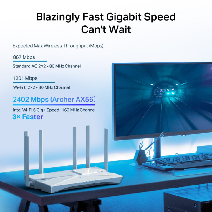 Wi-Fi 6 рутер TP-Link Archer AX56 AX3000 - 3
