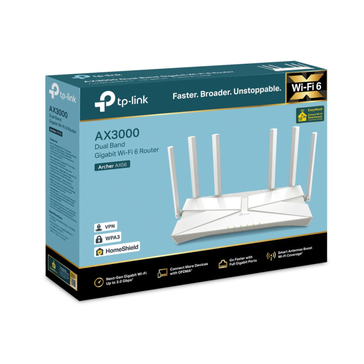 Wi-Fi 6 рутер TP-Link Archer AX56 AX3000 - 10