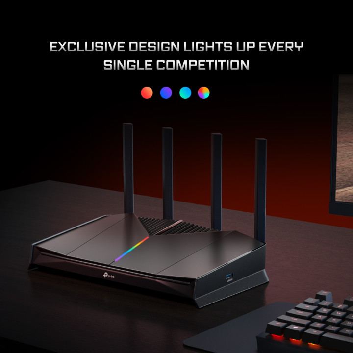 Двубандов Wi-Fi 7 геймърски рутер TP-Link Archer GE230 BE3600 - 4