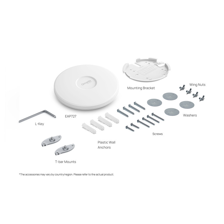 Точка за достъп Wi-Fi 7 TP-Link Omada EAP727 BE5000, 2.5 Gbps Ethernet, IEEE 802.11be, вътрешен монтаж - 3