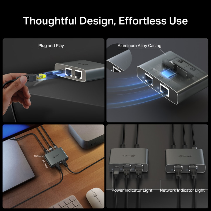 Ethernet сплитер TP-Link EH310, 1 към 3 гигабитов - 6