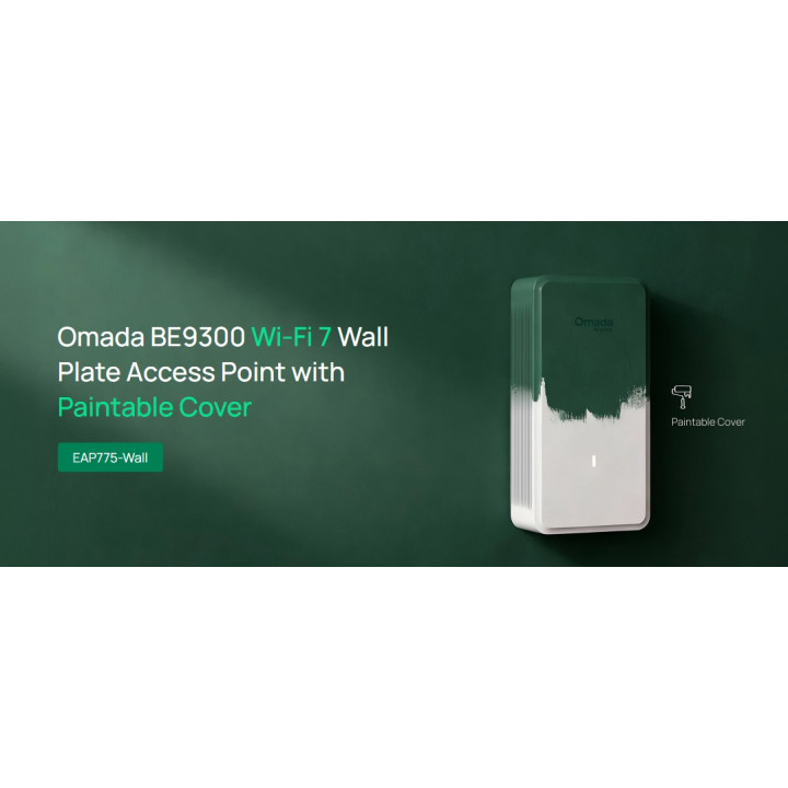 Точка за достъп TP-Link EAP775-Wall, Wi-Fi 7 BE9300, Вътрешен монтаж, PoE - 2