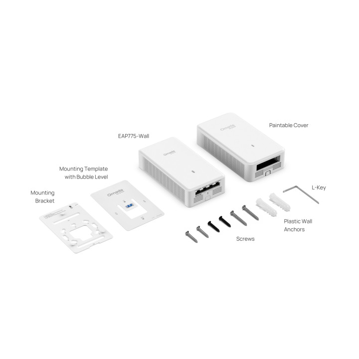 Точка за достъп TP-Link EAP775-Wall, Wi-Fi 7 BE9300, Вътрешен монтаж, PoE - 7