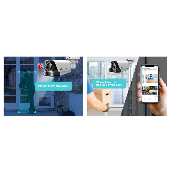 Мрежова камера TP-Link VIGI C340S, 4MP, Bullet, външна, Бяла - VIGI C340S(4mm) - 8