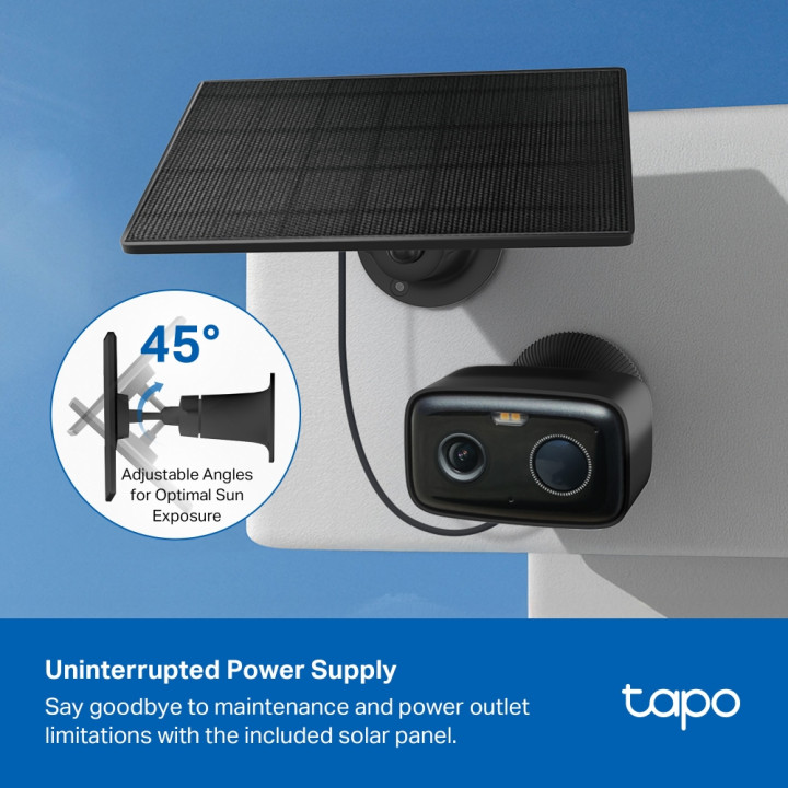 Охранителна камера TP-LINK Tapo C401 KIT, 2MP, слънчева енергия, микро SD, IP65 - 2