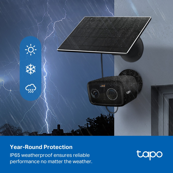 Охранителна камера TP-LINK Tapo C401 KIT, 2MP, слънчева енергия, микро SD, IP65 - 5