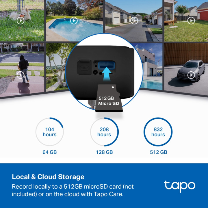Охранителна камера TP-LINK Tapo C401 KIT, 2MP, слънчева енергия, микро SD, IP65 - 8
