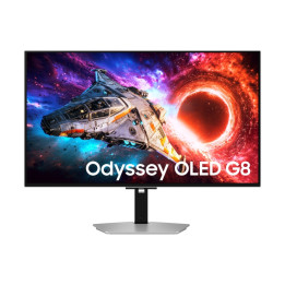 Монитор Samsung 32'' LS32HG800SU Odyssey OLED G8 4K, 0.03ms, 240Hz Glare, DP 2.1 (UHBR20), USB-C (98W), Silver - LS32HG800SUXEN 