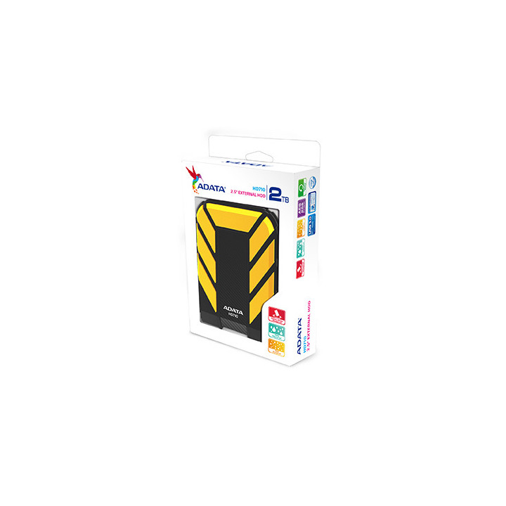 Външен твърд диск ADATA HD710, 2TB USB 3.0 Жълт - AHD710-2TU3-CYL - 2