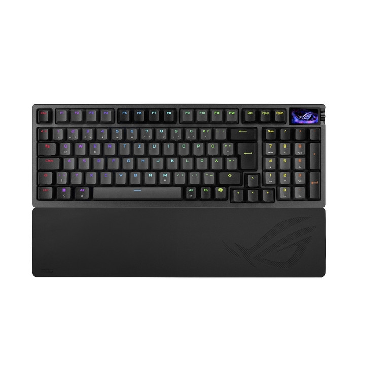 Bluetooth механична геймърска клавиатура ASUS ROG Azoth, RGB подсветка, USB/RF Wireless/Bluetooth, Black - BKUA20 - 1