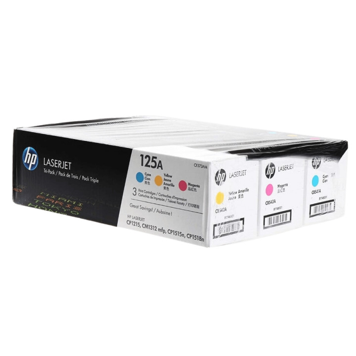 Оригинална жълта тонер касета HP 125A Yellow, до 1400 страници - CB542A_PART3PACK - 1